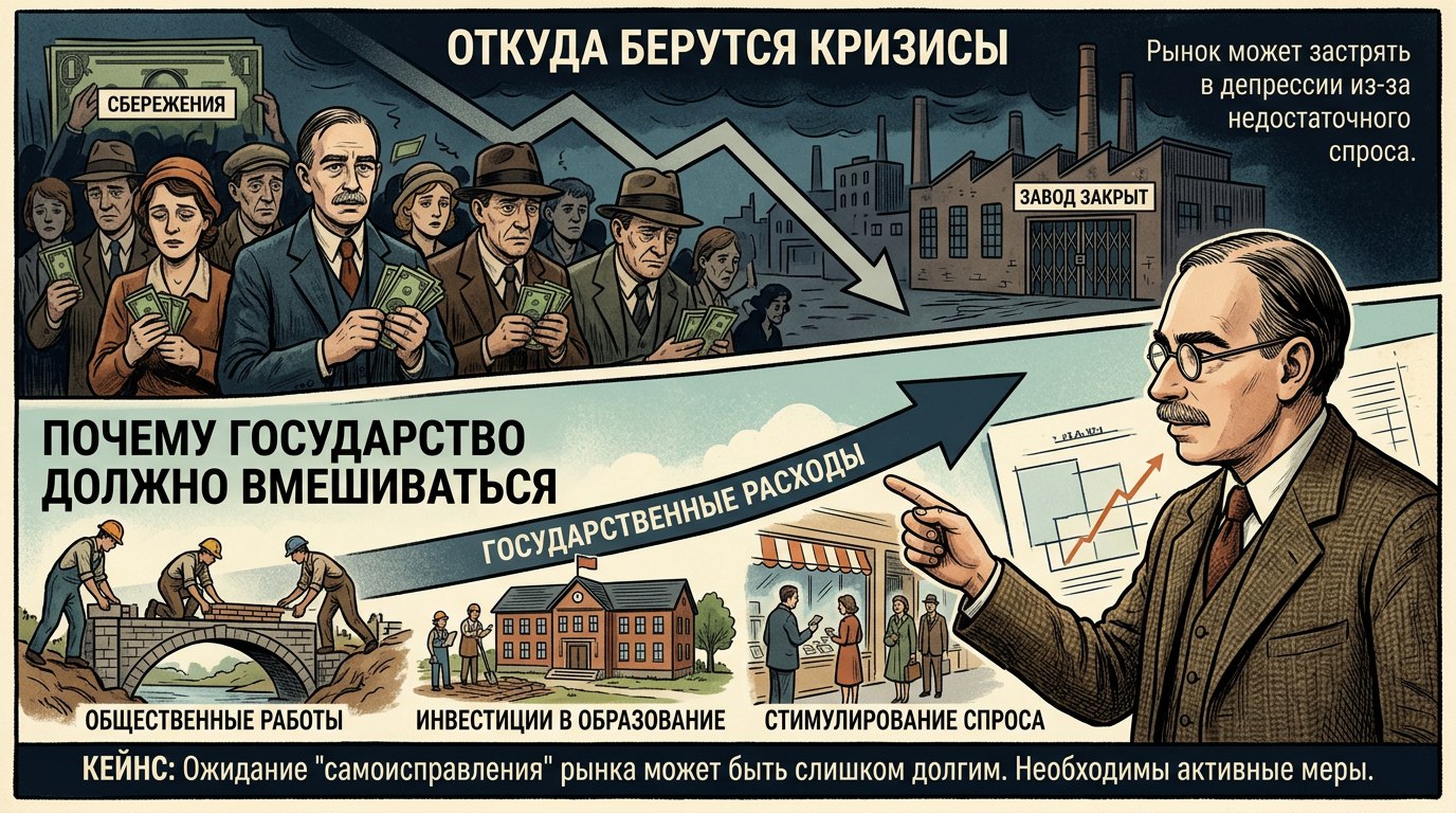 Откуда берутся кризисы и почему нельзя просто ждать, пока рынок сам всё исправит