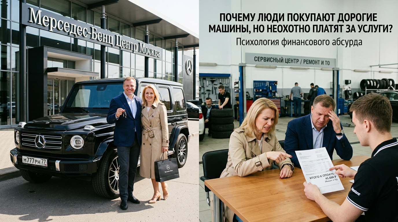 Почему люди покупают дорогие машины, но неохотно платят за услуги? Психология финансового абсурда